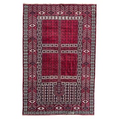 Bobyrug’s nice vintage fine Turkmen Hachlou rug
