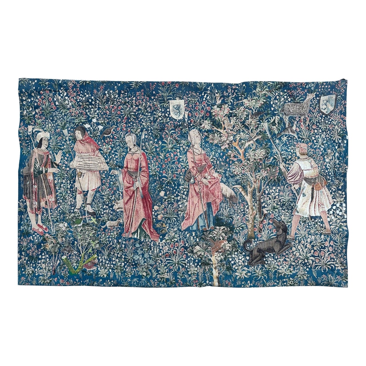 Bobyrug's Nice Vintage French Aubusson Style Jaquar Tapestry