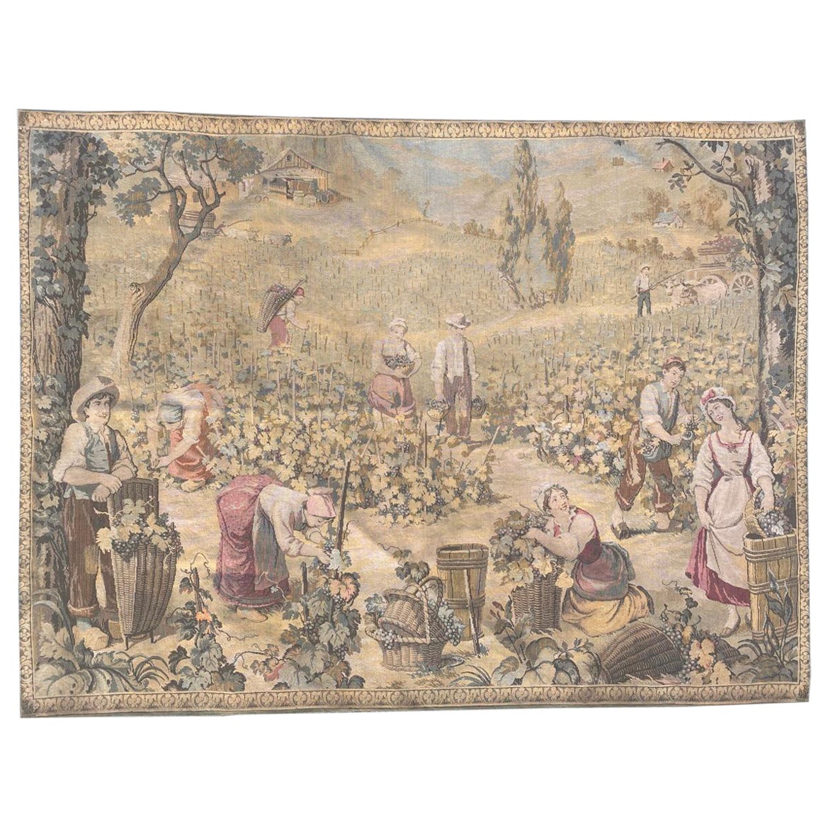 Bonito Tapiz Jaquar Francés Vintage de Bobyrug