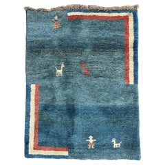 Bobyrug’s nice vintage Gabbeh rug 