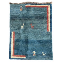 Bonita alfombra Gabbeh vintage de Bobyrug