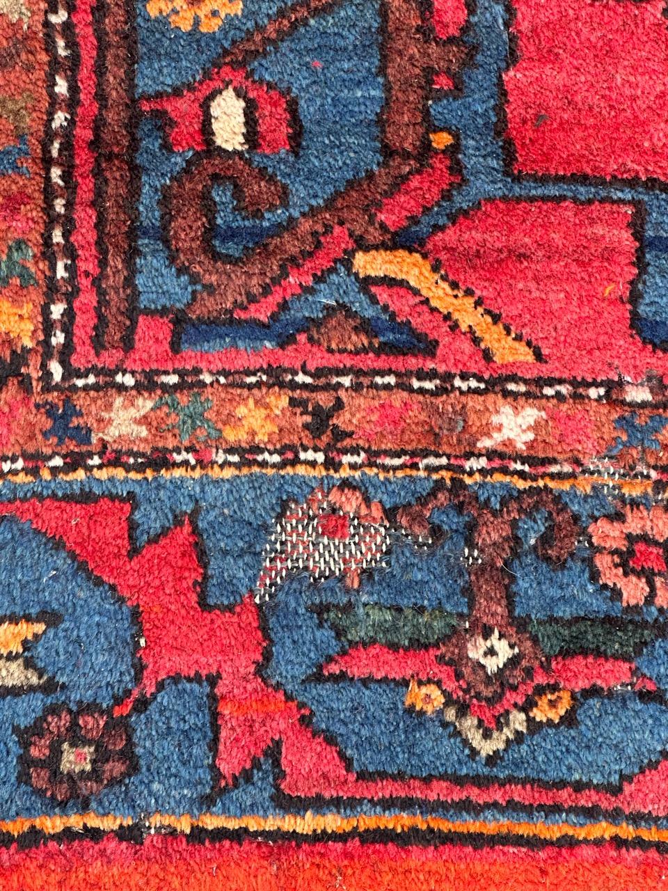 Bobyrug’s nice vintage Hamadan rug For Sale 4