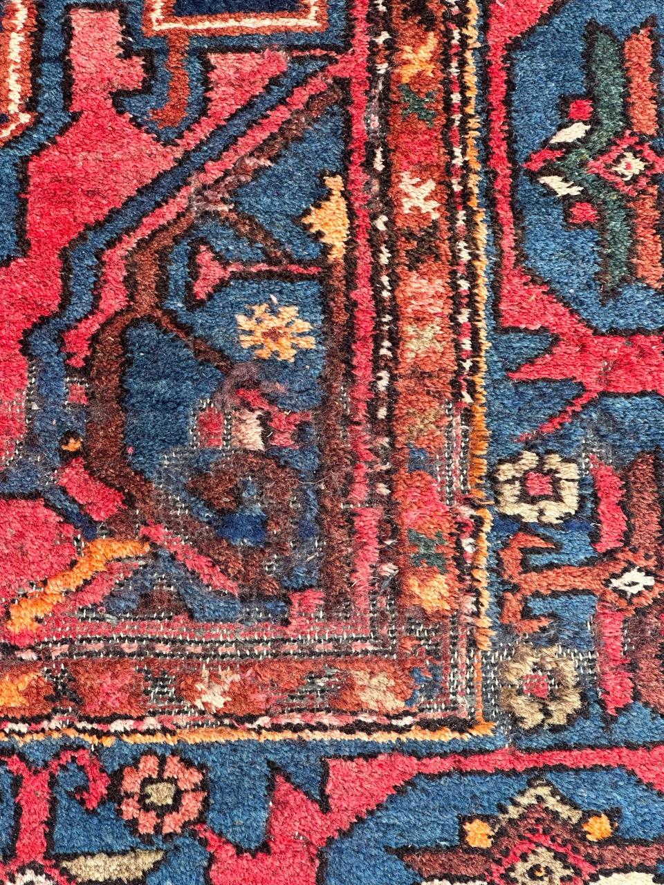 Bobyrug’s nice vintage Hamadan rug For Sale 5