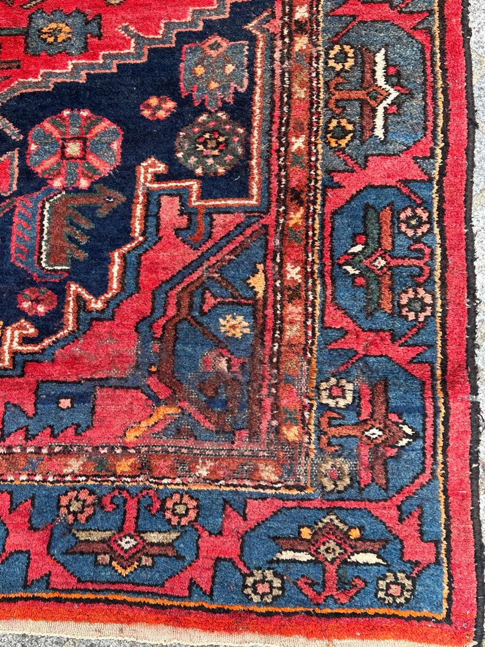 Asian Bobyrug’s nice vintage Hamadan rug For Sale