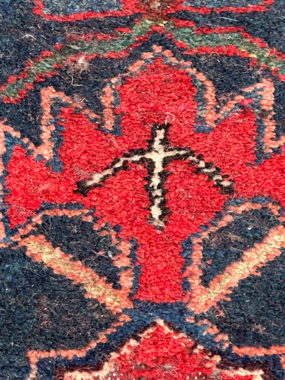Wool Bobyrug’s nice vintage Hamadan rug For Sale