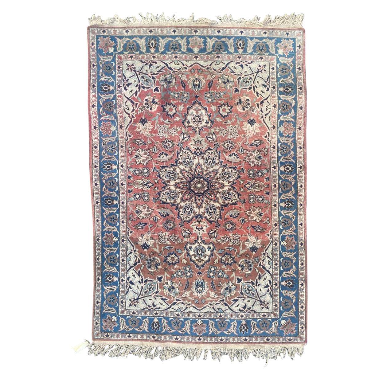 Il bel tappeto vintage Isfahan Najafabad di Bobyrug