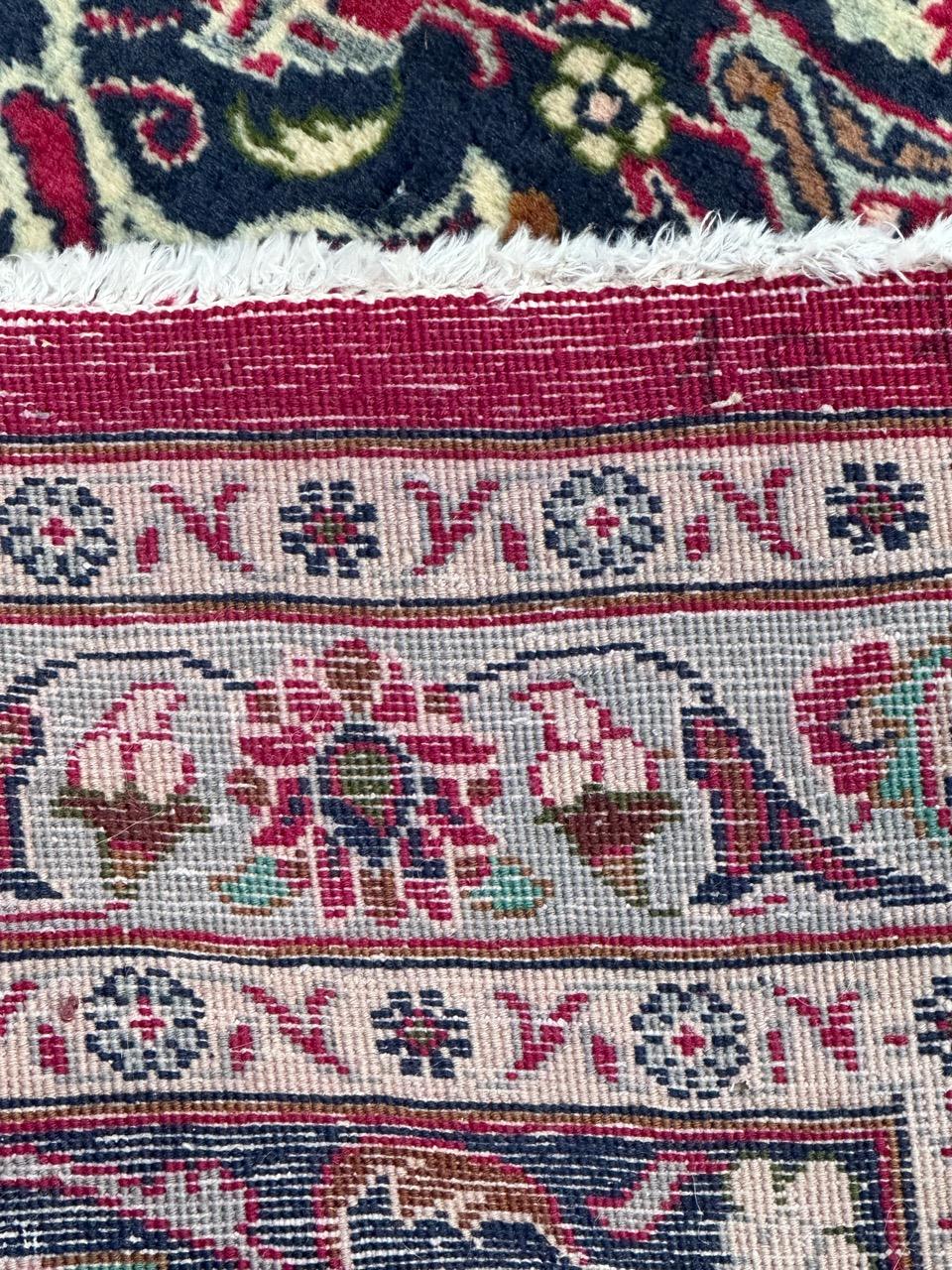 Bobyrug's nice vintage large kashan rug en vente 12