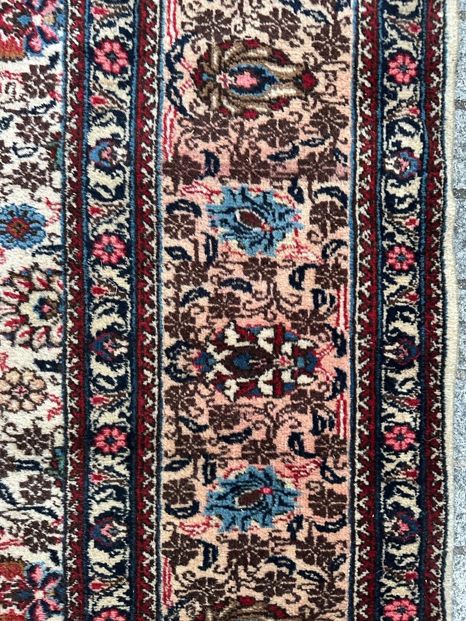 Bobyrug’s Nice vintage large Mashhad rug  For Sale 4