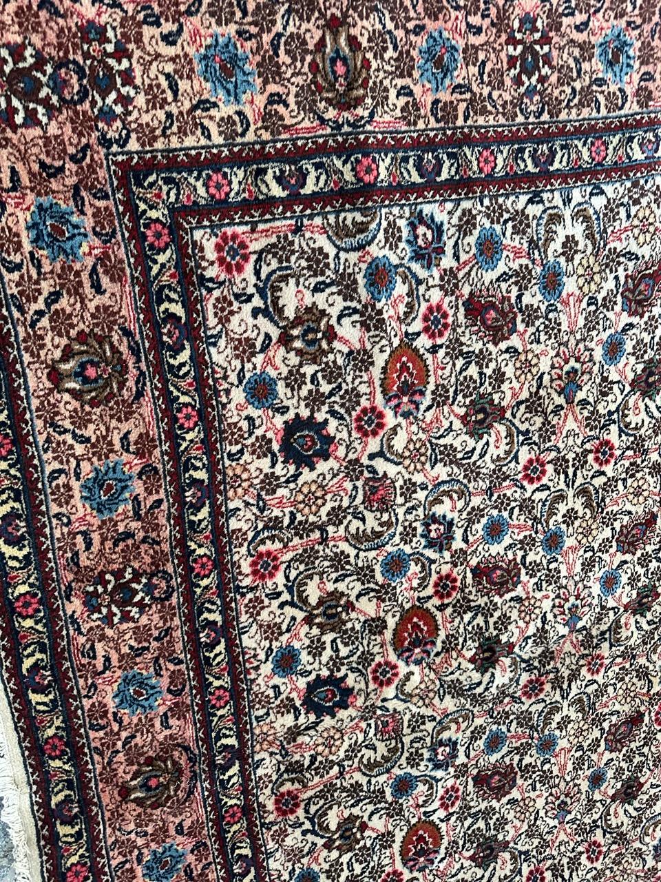 Wool Bobyrug’s Nice vintage large Mashhad rug  For Sale