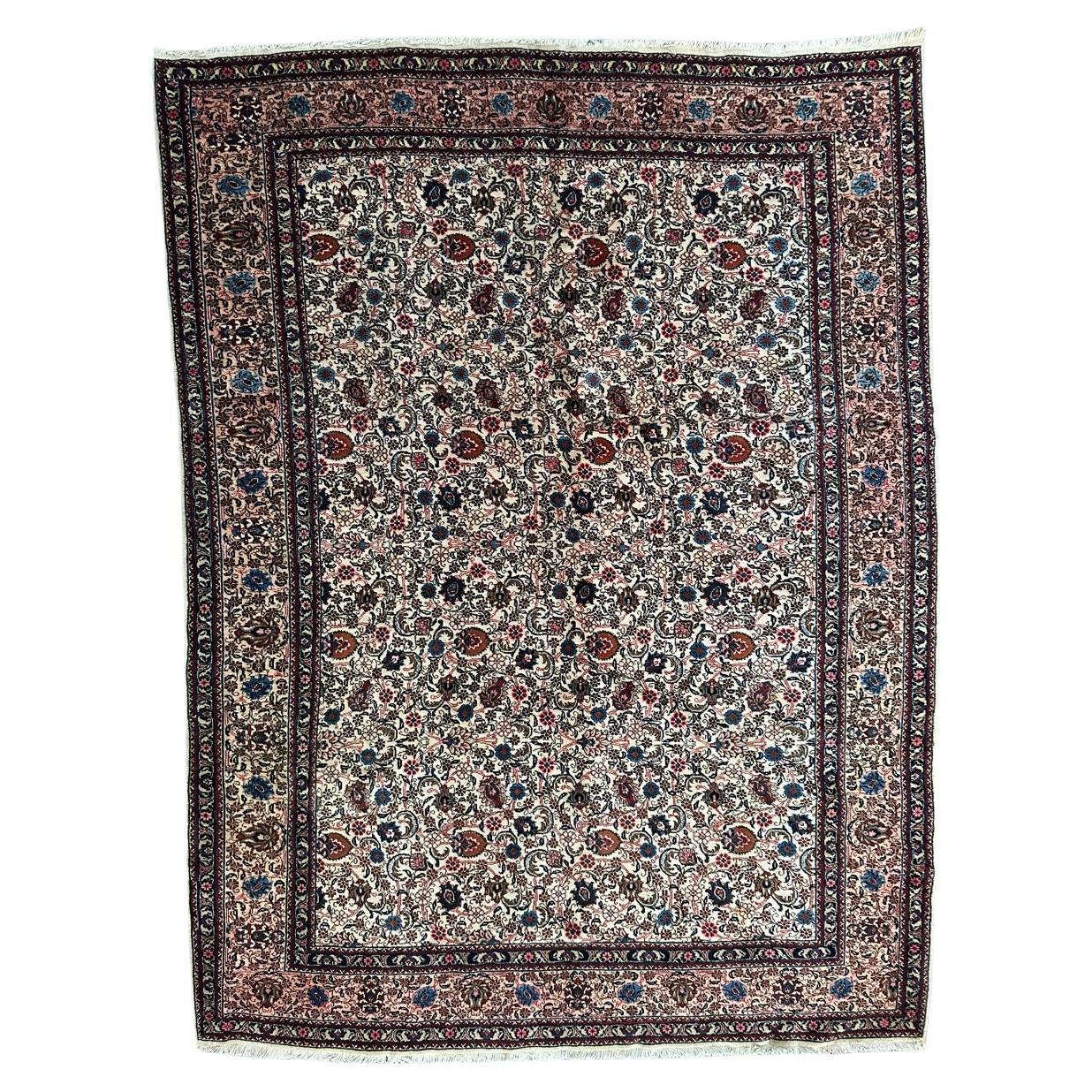 Bobyrug’s Nice vintage large Mashhad rug  For Sale