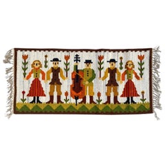 Bonito tapiz polaco vintage Kilim de Bobyrug