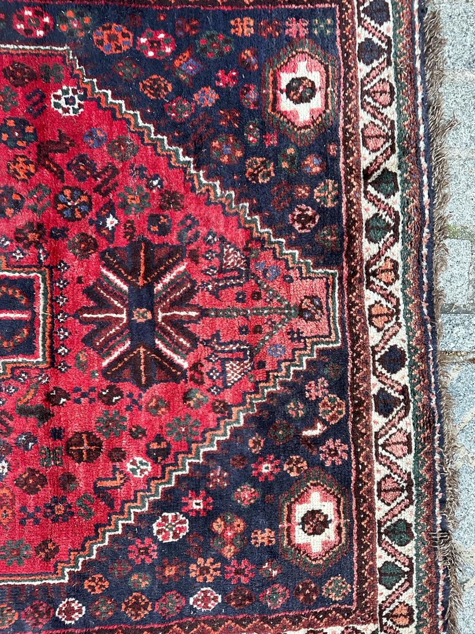Asian Bobyrug’s nice vintage Shiraz rug  For Sale