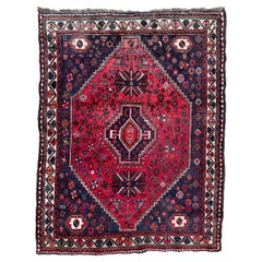 Bobyrug’s nice vintage Shiraz rug 