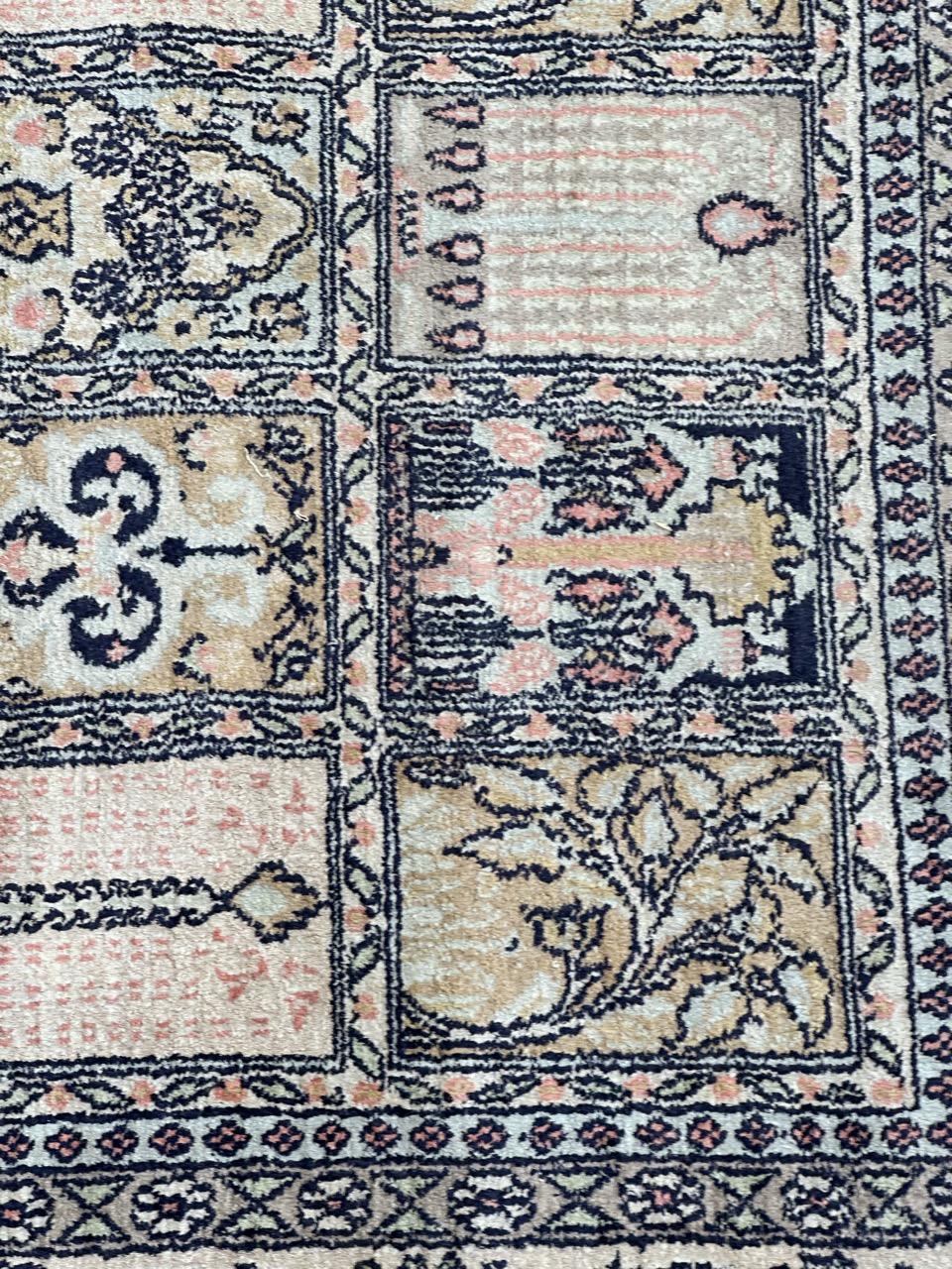 Bobyrug's schöner Vintage-Seiden-Kaschmir-Teppich  (Handgeknüpft) im Angebot