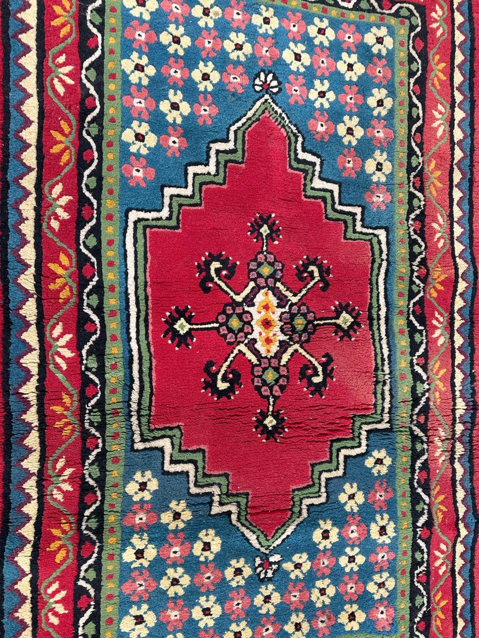 Bobyrug’s nice vintage tribal Tunisian rug For Sale 3