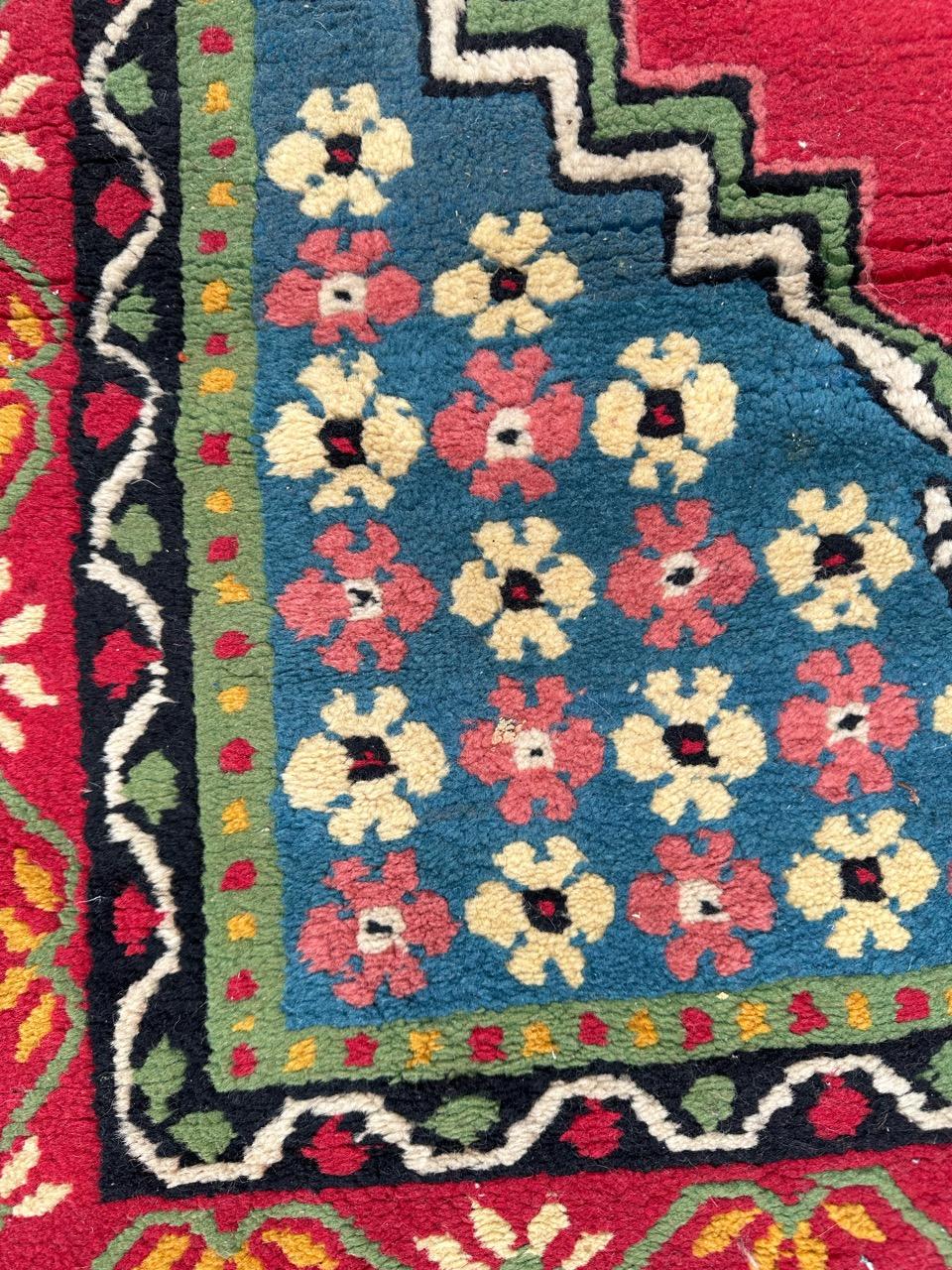 Bobyrug’s nice vintage tribal Tunisian rug For Sale 1