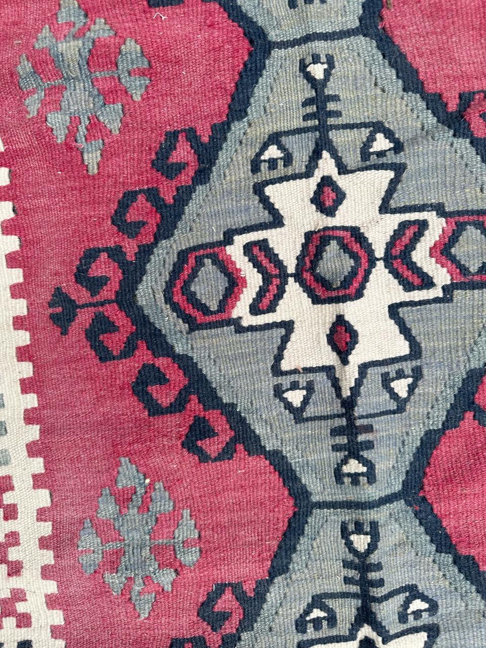 Bobyrug’s nice vintage Turkish Anatolian Kilim  For Sale 3