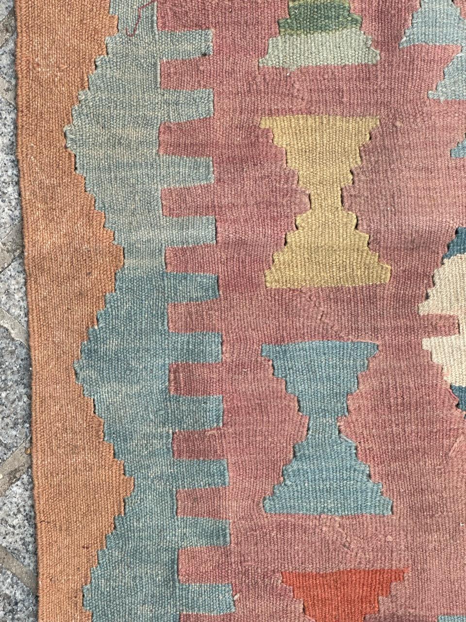 nice vintage Turkish Anatolian Kilim  For Sale 5