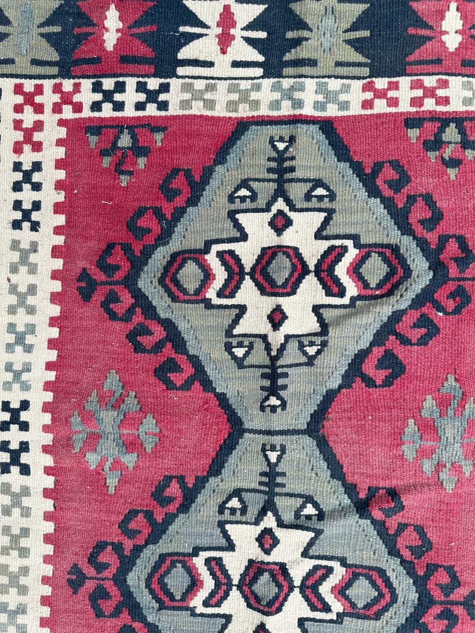 Tribal Bobyrug’s nice vintage Turkish Anatolian Kilim  For Sale