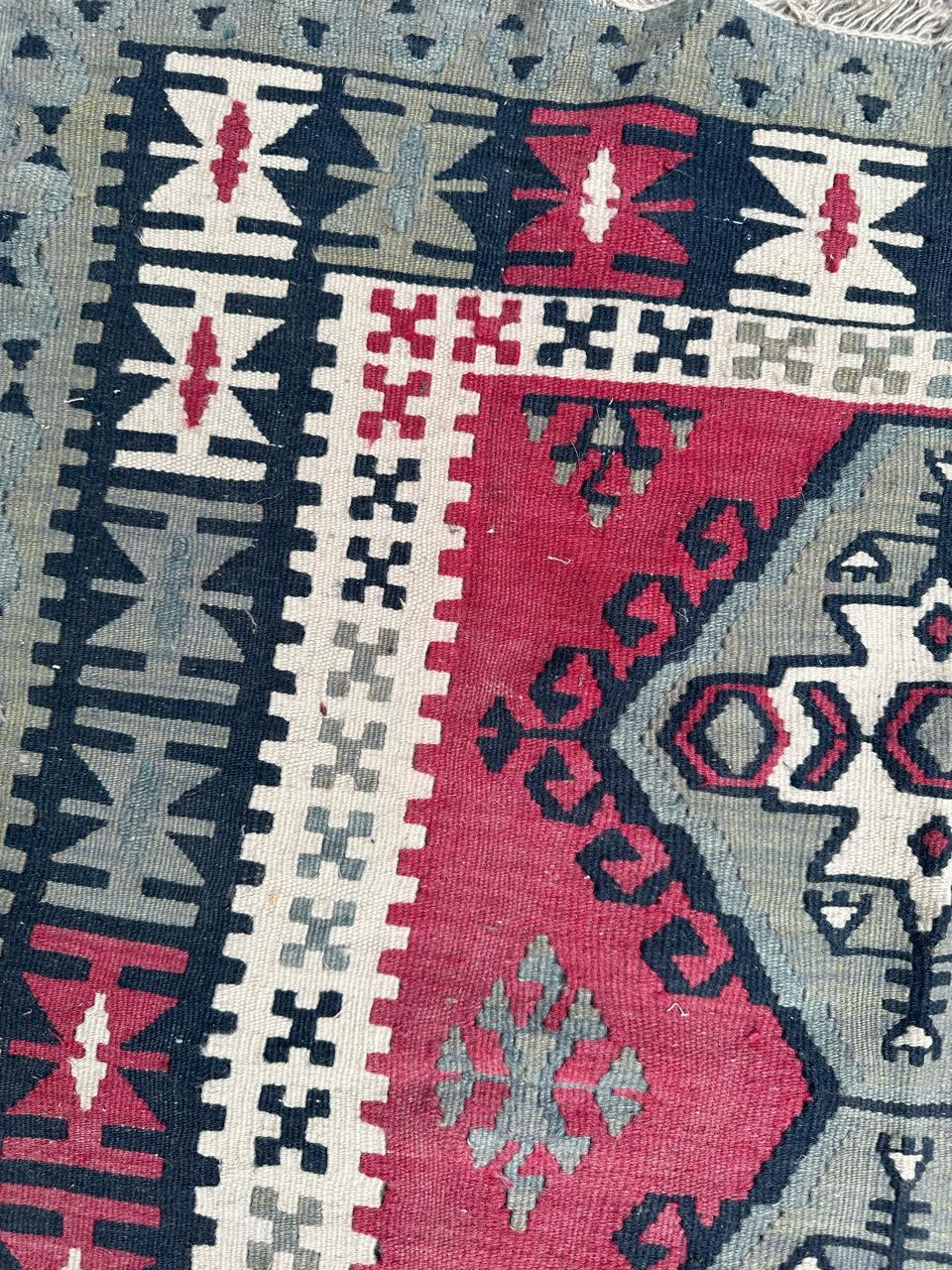 Bobyrug’s nice vintage Turkish Anatolian Kilim  For Sale 2