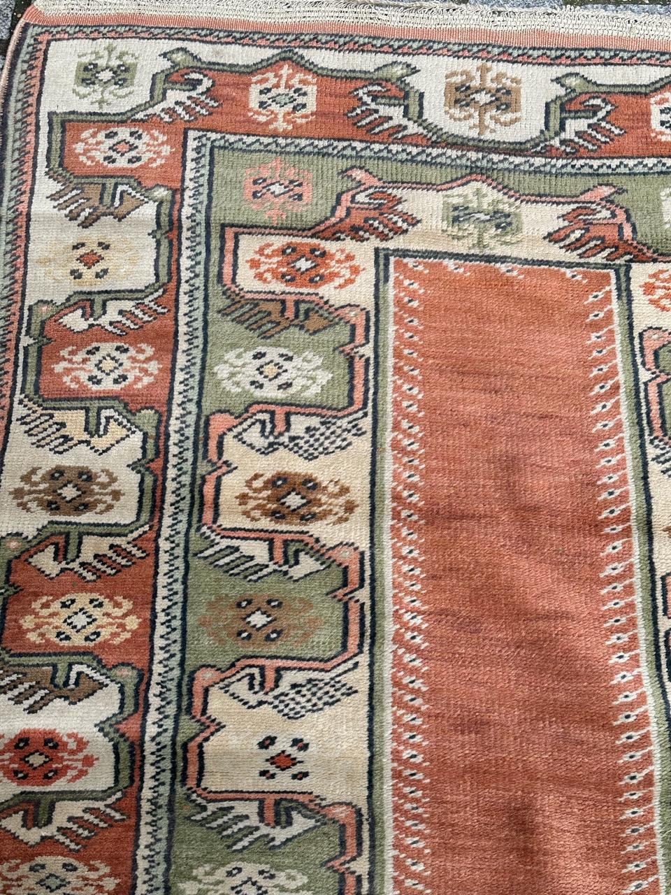 20th Century Bobyrug’s nice vintage Turkish Anatolian rug  For Sale