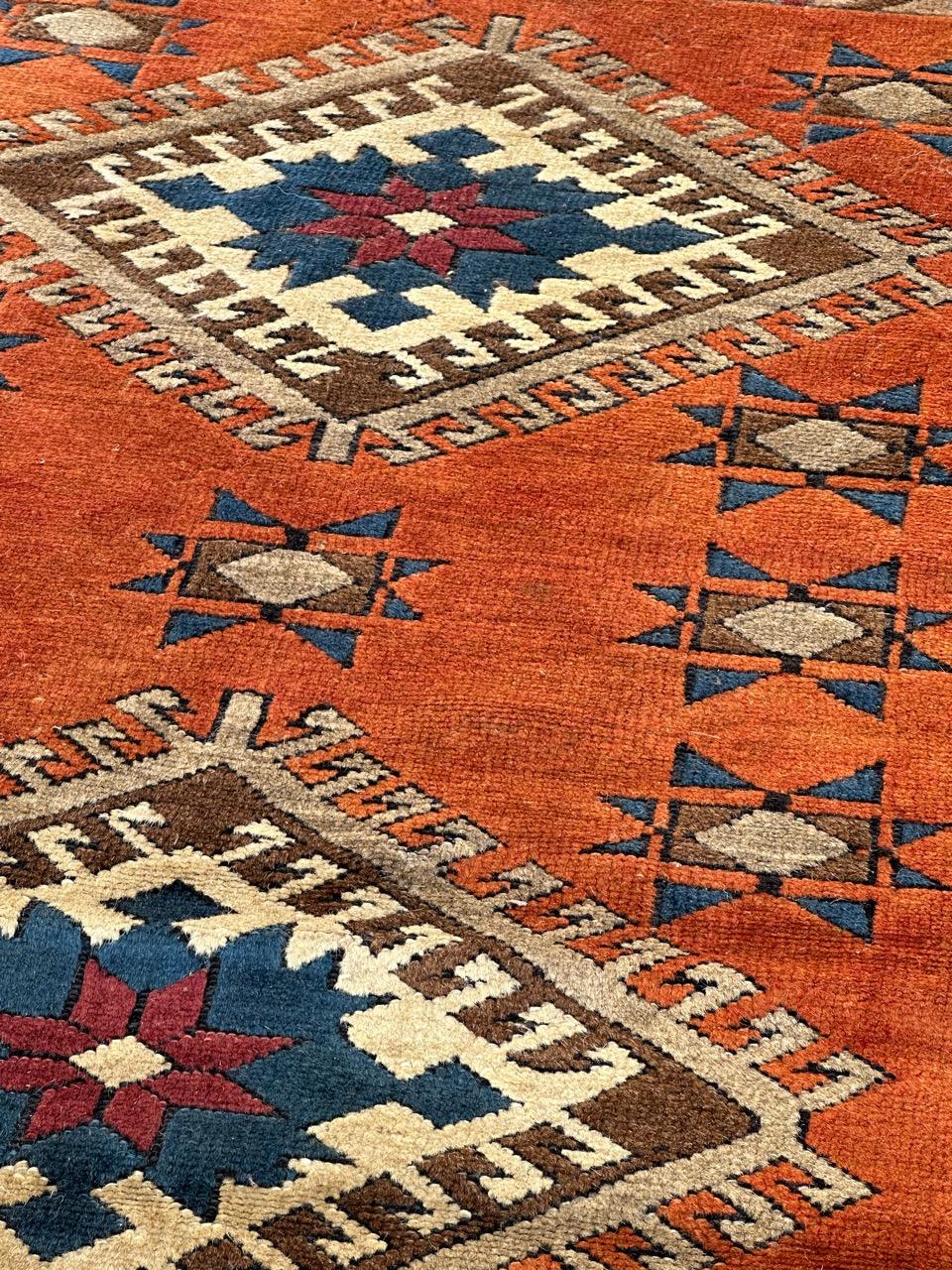 Bobyrug’s nice vintage Turkish Anatolian rug  For Sale 2