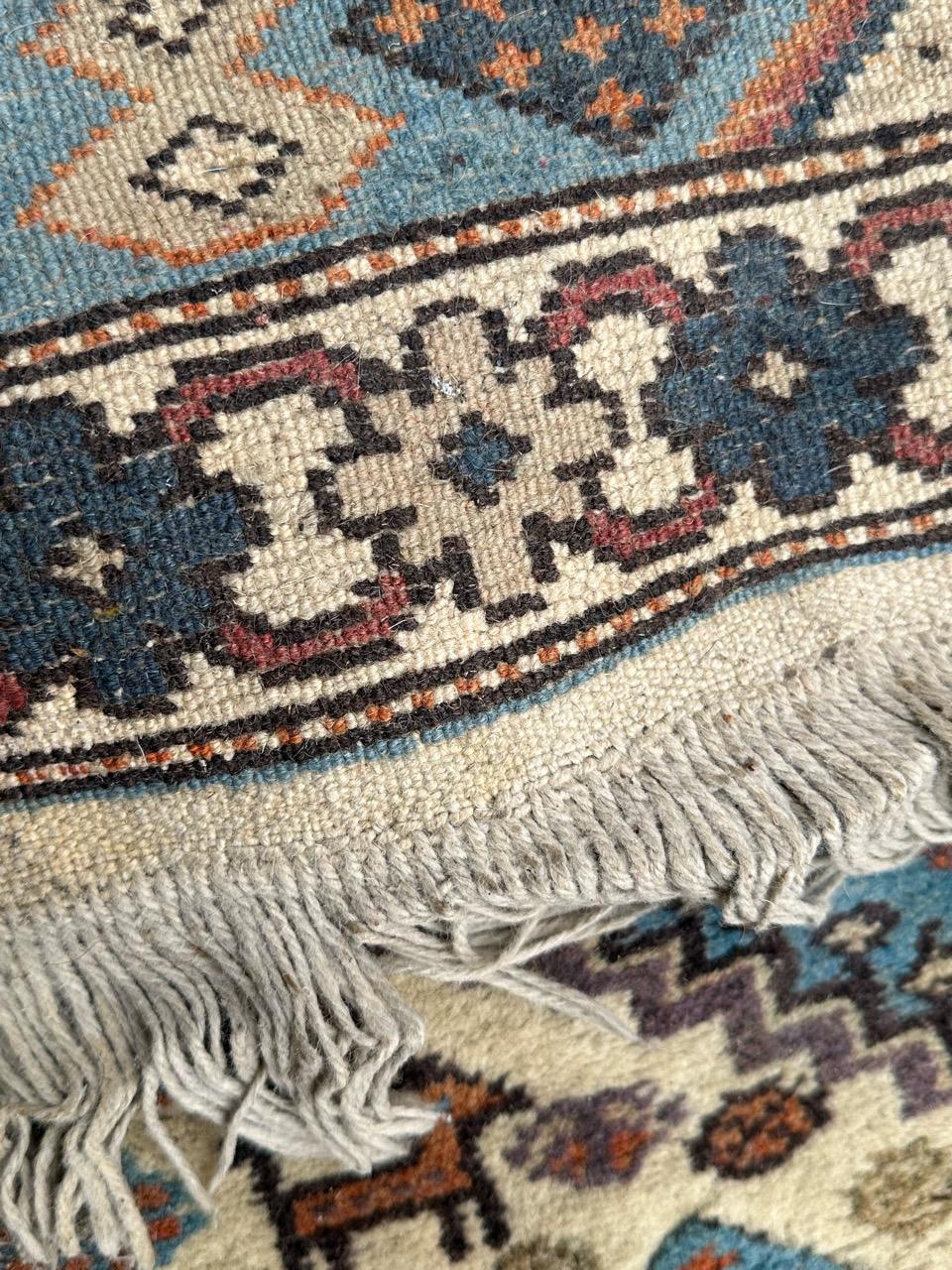 Bobyrug’s nice vintage Turkish rug For Sale 5