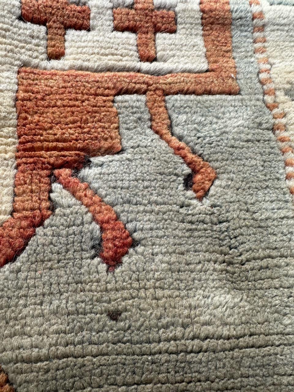Bobyrug’s nice vintage Turkish rug For Sale 6