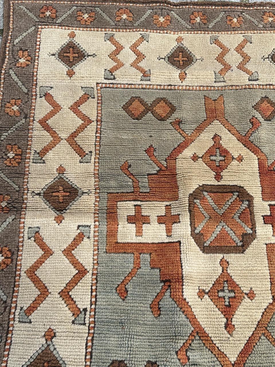 Bobyrug’s nice vintage Turkish rug In Good Condition For Sale In Saint Ouen, FR