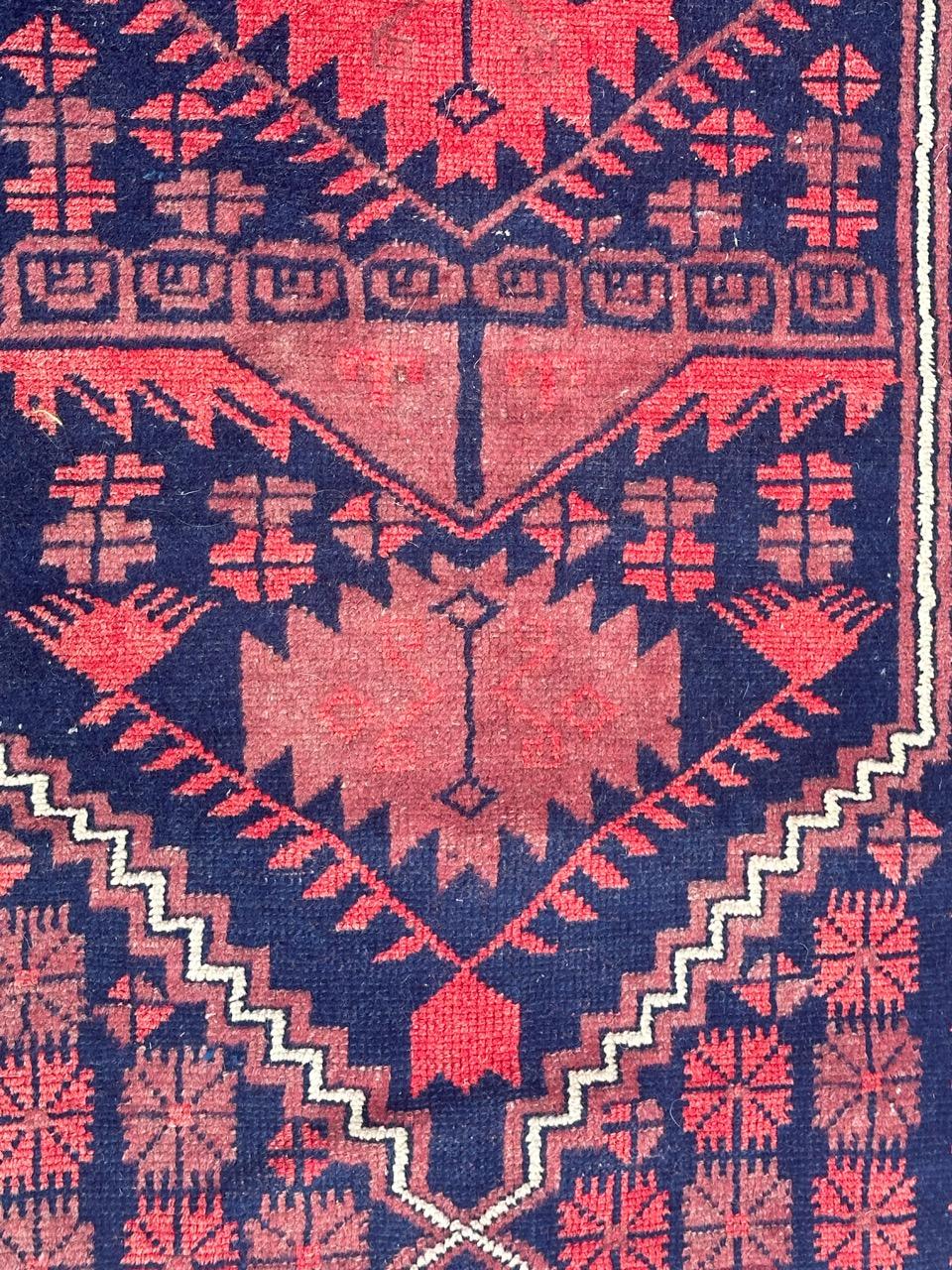 20th Century Bobyrug’s nice vintage Turkish rug  For Sale