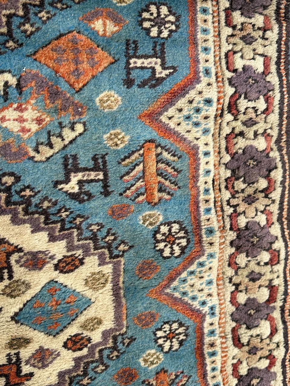 Wool Bobyrug’s nice vintage Turkish rug For Sale