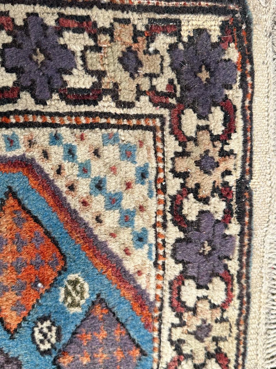Bobyrug’s nice vintage Turkish rug For Sale 1