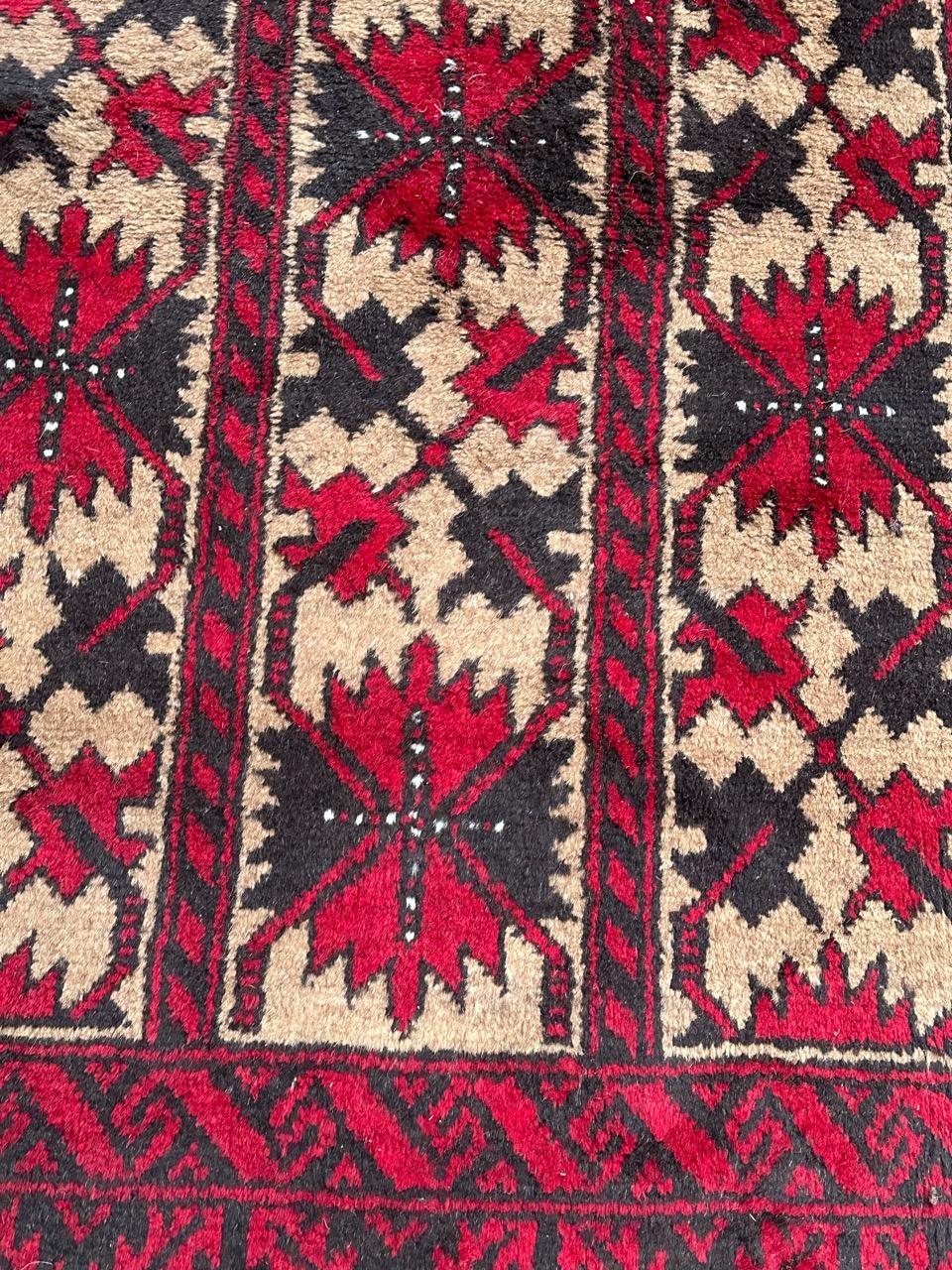 Bobyrug’s nice vintage Turkmen Baluch rug  For Sale 2