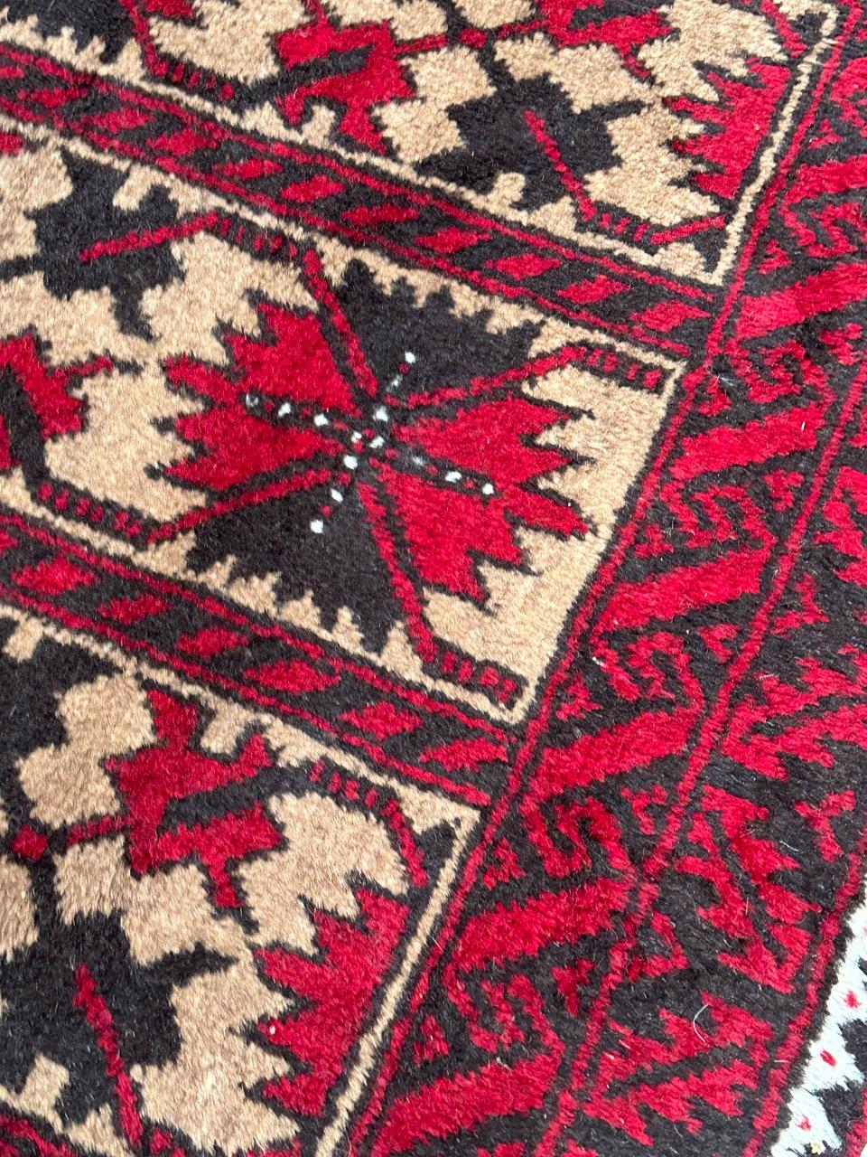 Bobyrug’s nice vintage Turkmen Baluch rug  For Sale 4