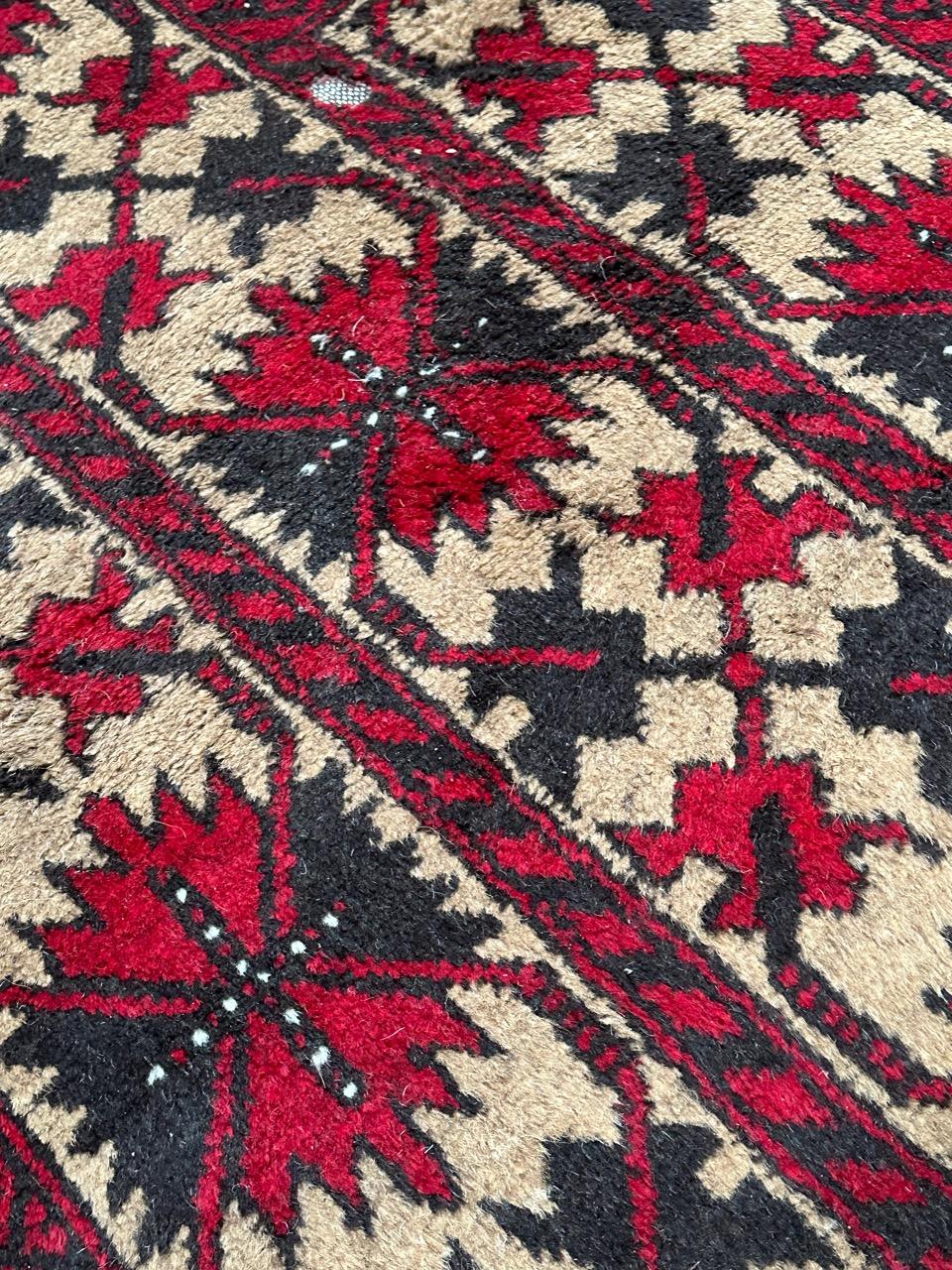 Bobyrug’s nice vintage Turkmen Baluch rug  For Sale 5