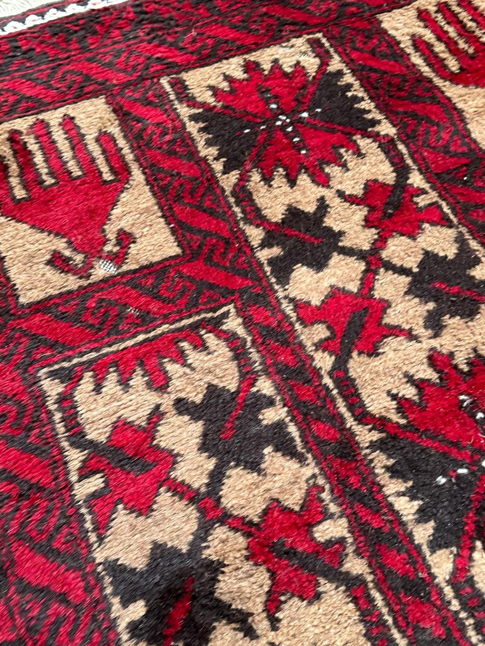 Bobyrug’s nice vintage Turkmen Baluch rug  For Sale 6