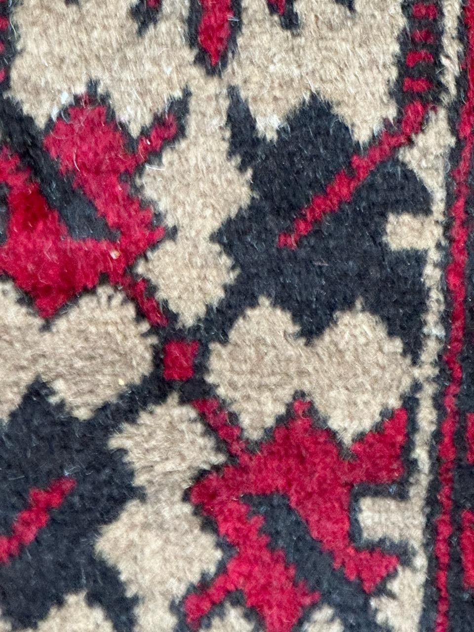 Bobyrug’s nice vintage Turkmen Baluch rug  For Sale 1
