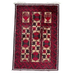 Bobyrugs schöner alter turkmenischer Belutschen-Teppich 