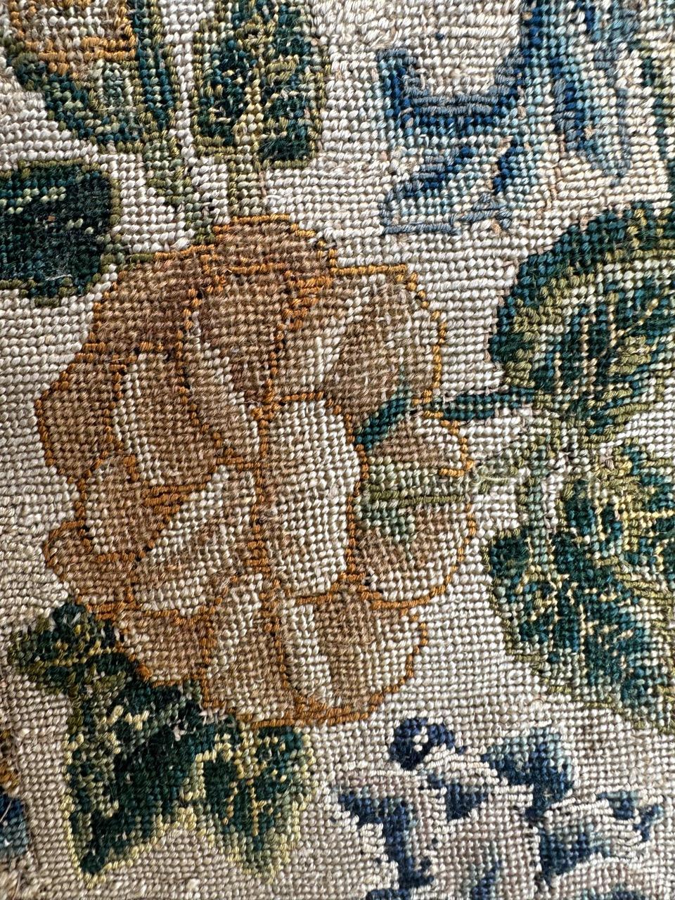 Bobyrug’s pretty 18th century French needlepoint fragment For Sale 7