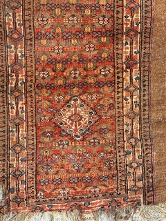 pretty 19th century serab runner fragment