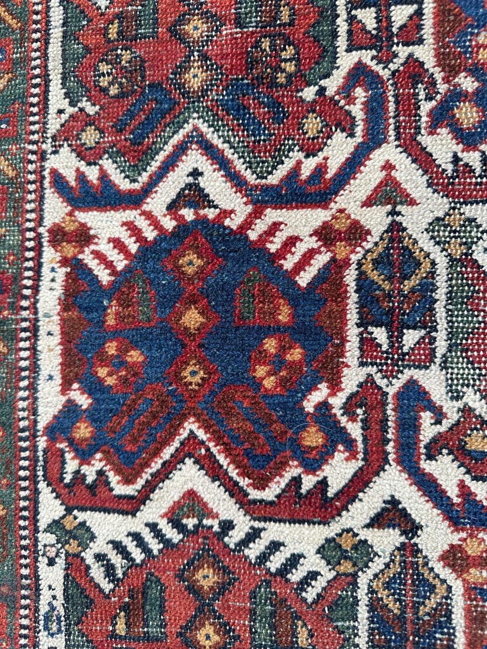 Bobyrugs hübscher antiker Afshar-Teppich in Notlage im Angebot 4