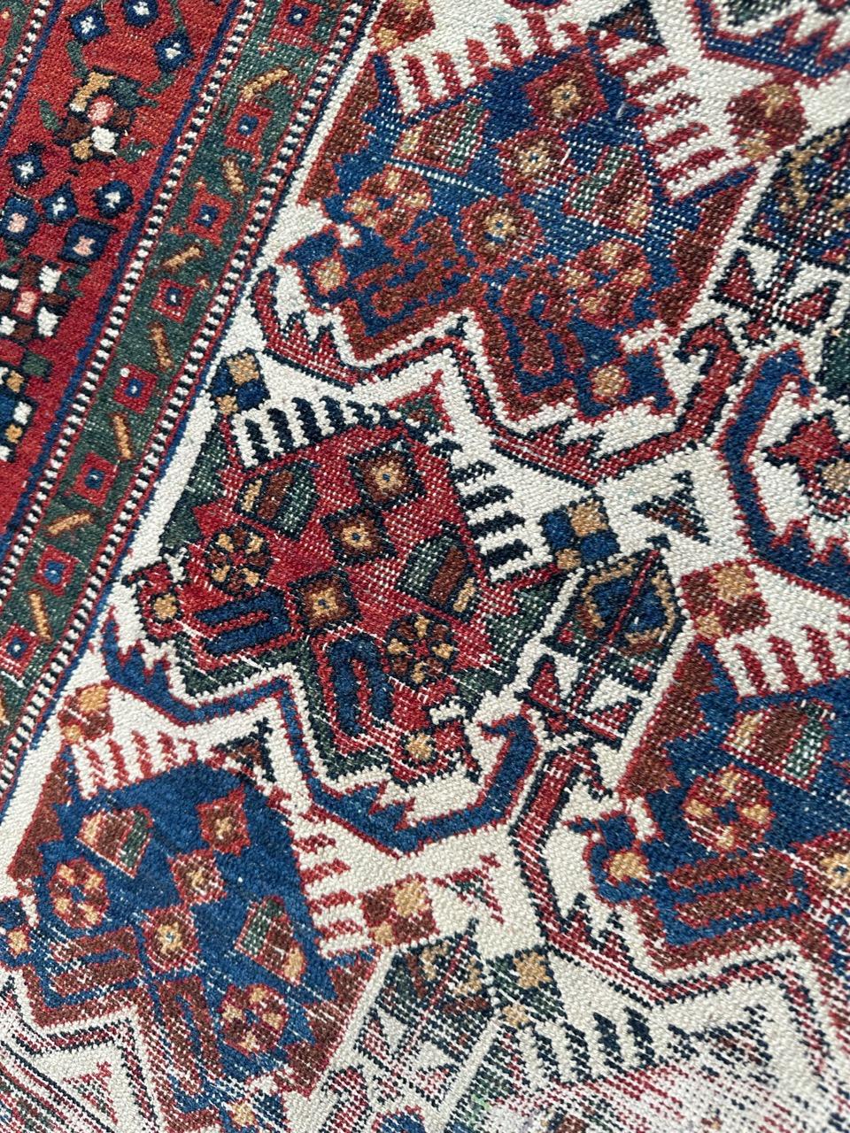 Bobyrug’s pretty antique distressed Afshar rug  For Sale 10