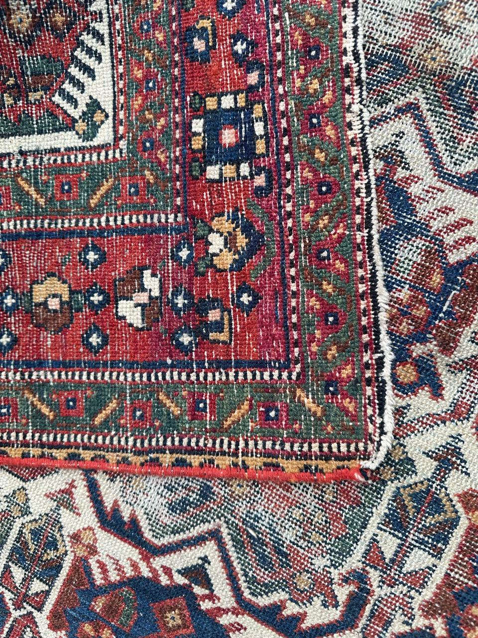 Bobyrug’s pretty antique distressed Afshar rug  For Sale 12