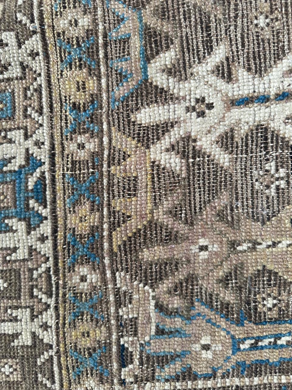 Bobyrug’s pretty antique distressed Caucasian shirvan rug For Sale 5