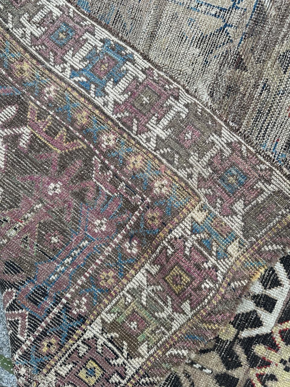 Bobyrug’s pretty antique distressed Caucasian shirvan rug For Sale 11
