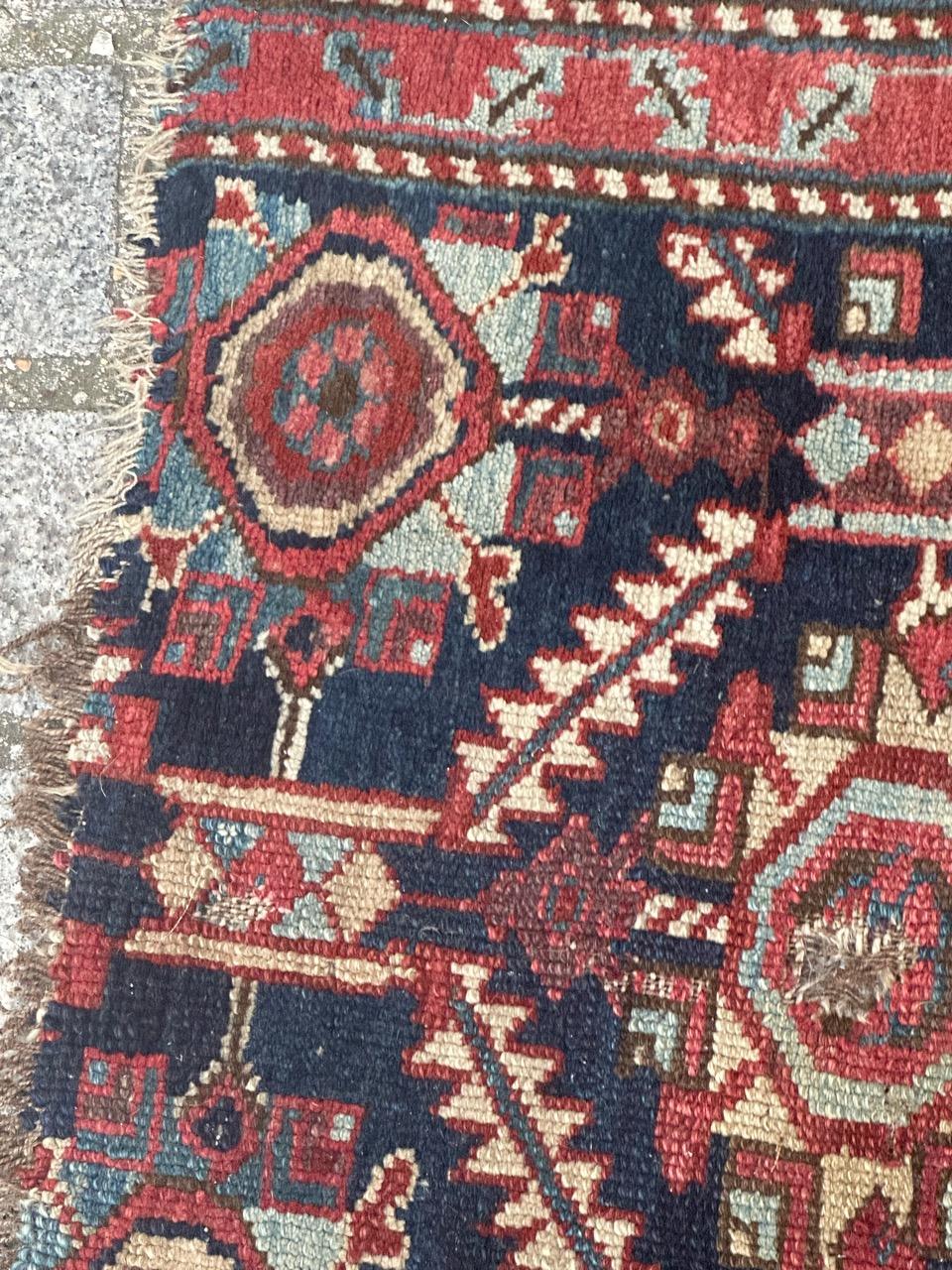 Noué à la main Le joli fragment de tapis antique de collection du nord-ouest de Bobyrug  en vente