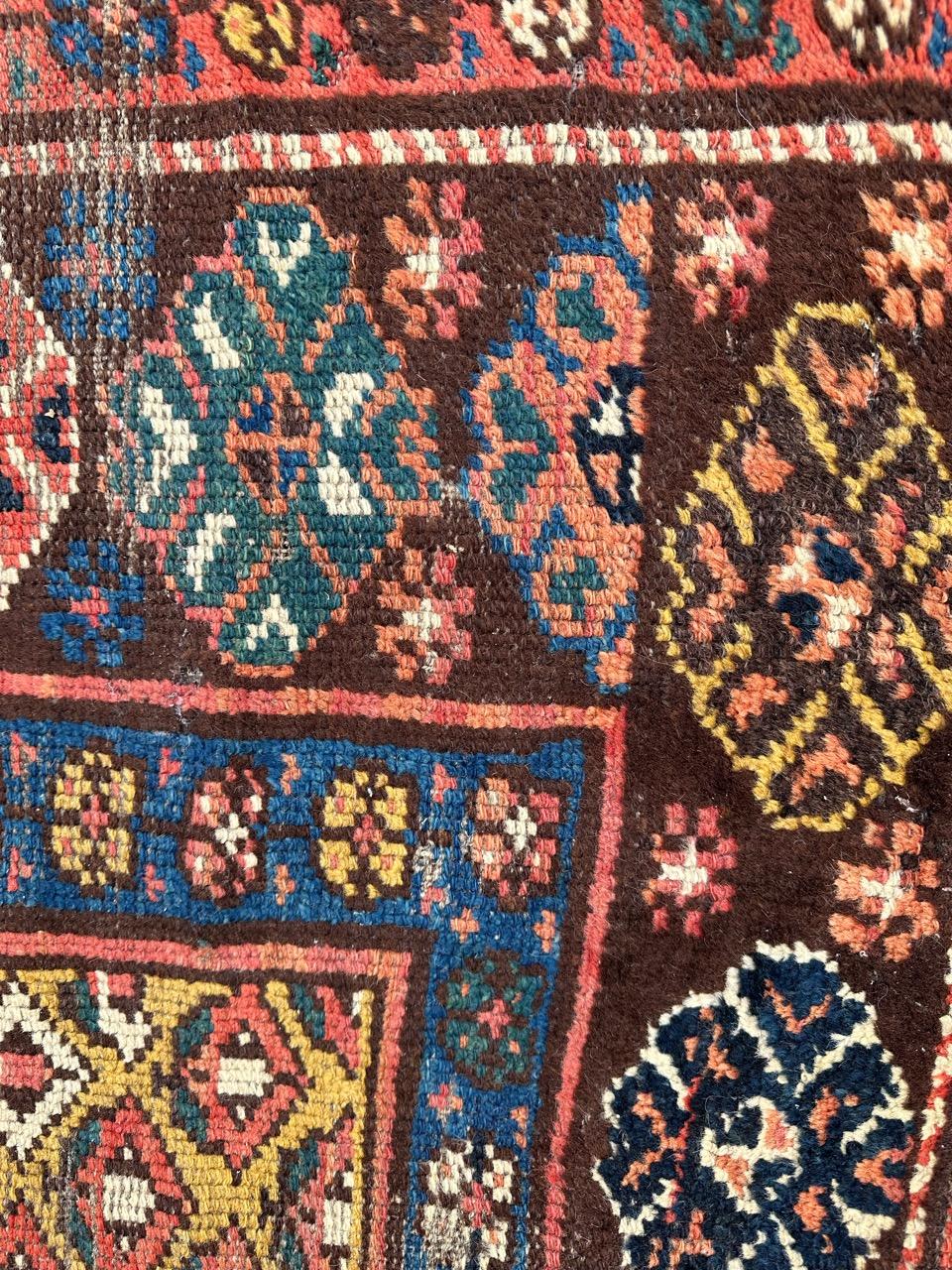 Bobyrug’s pretty antique distressed Kurdish rug  For Sale 6