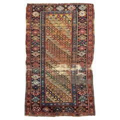 Bobyrug’s pretty Antique distressed Kurdish rug 