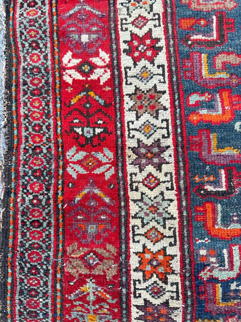 Bobyrug’s pretty antique distressed malayer rug For Sale 6