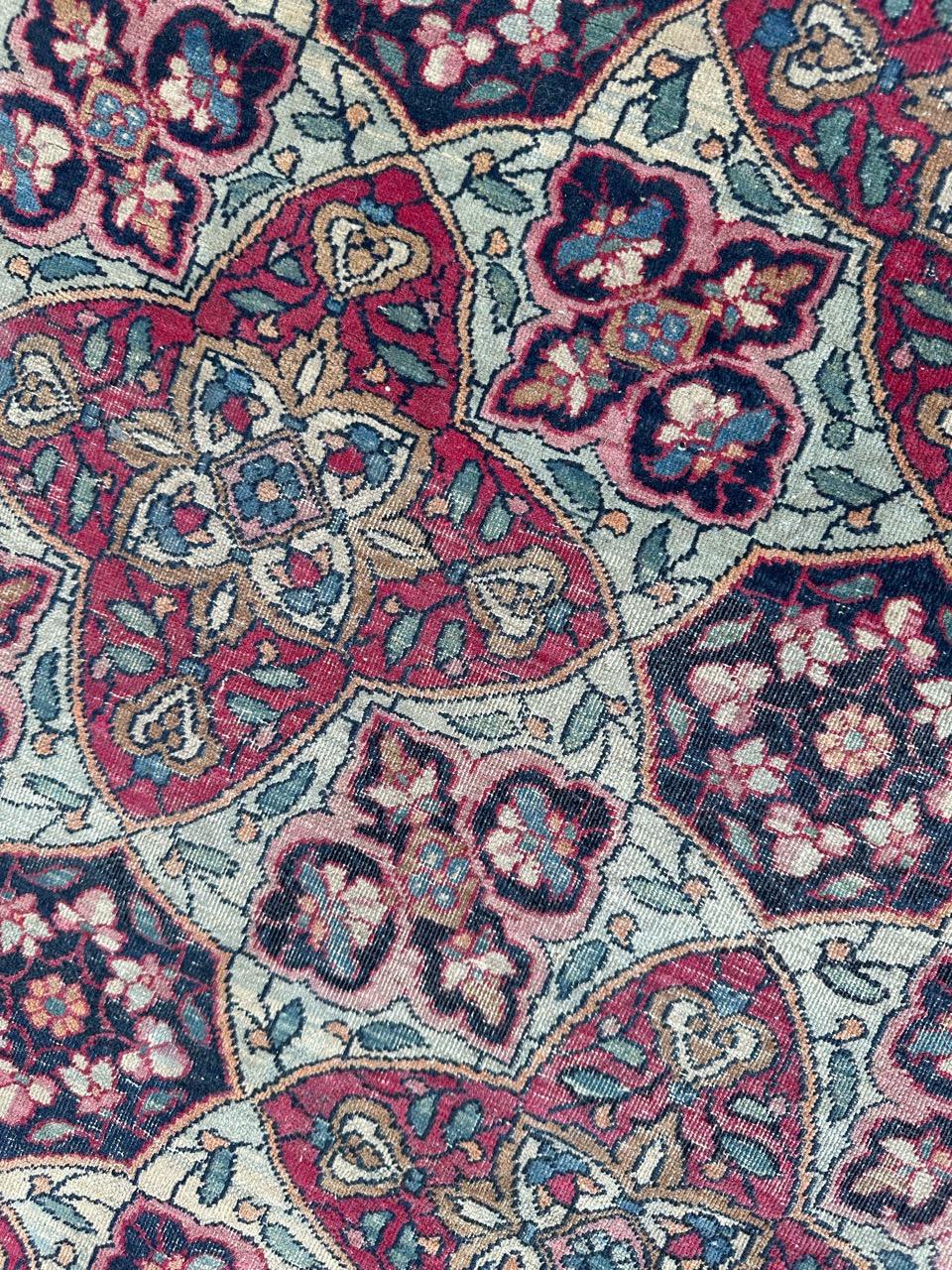 Bobyrug’s pretty antique fine Tehran rug  For Sale 8